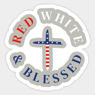 Red White And Blessed Sticker